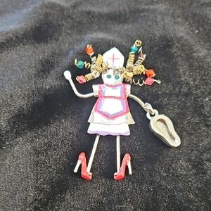 Brooch For Nurse Stainless Steel/silvertone, Bedpan